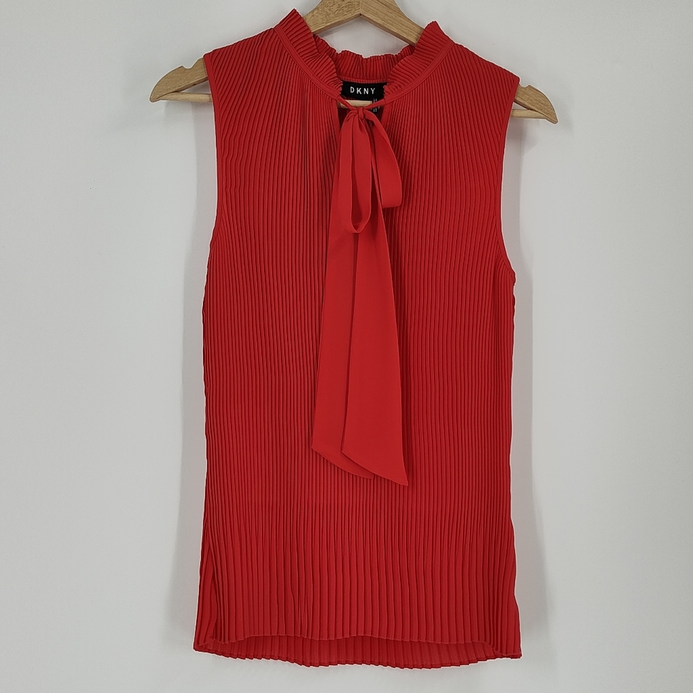 DKNY Chiffon Pleated Blouse